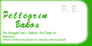pellegrin bakos business card